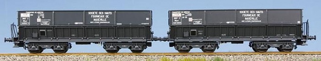 Set of 2 Ore transport cars type Fal of Societe des Hauts Fourneaux Reunis de Maxeville<br /><a href='images/pictures/LS_Models/30208.jpg' target='_blank'>Full size image</a>